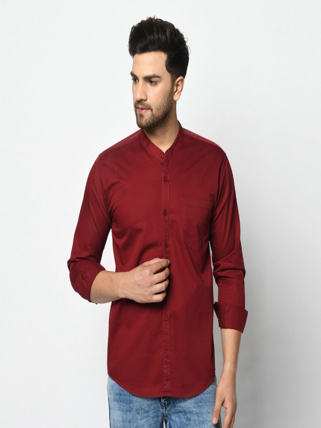 STUDIO NEXX Standard Slim Fit Twill Pure Cotton Casual Shirt
