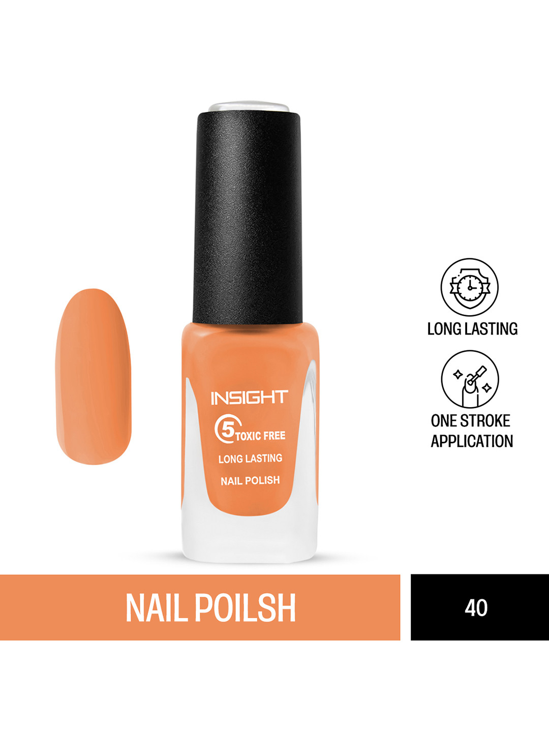 Insight Cosmetics 5-Toxic-Free Long-Lasting Pastel Color Nail Polish - Shade 40