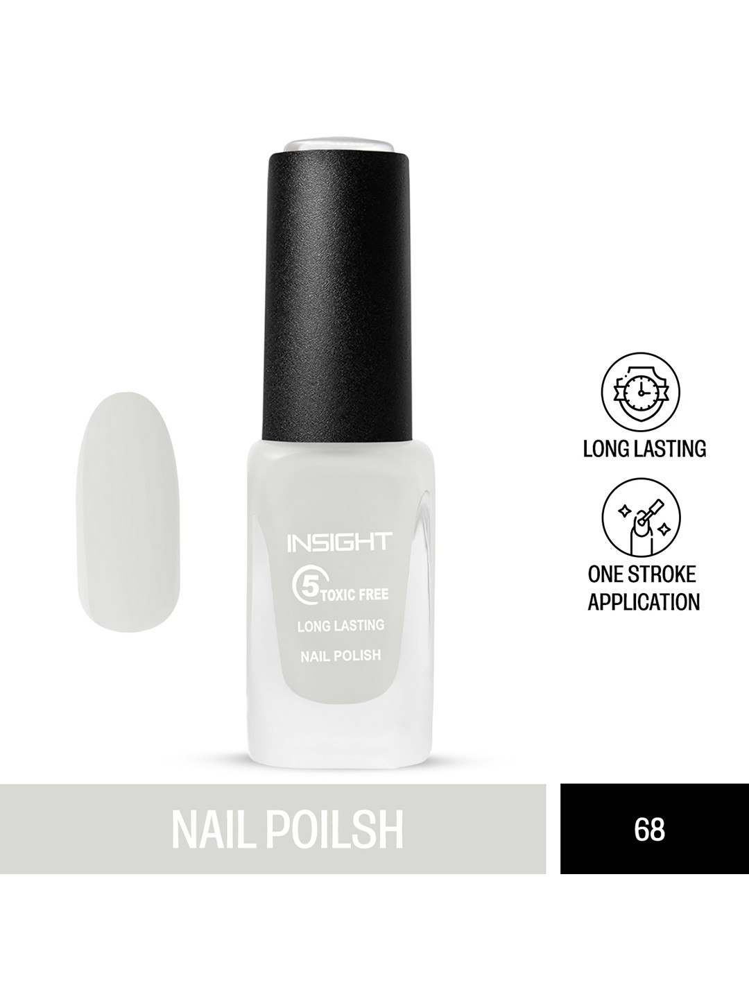 Insight Cosmetics 5-Toxic-Free Long-Lasting Pastel Color Nail Polish - Shade 68