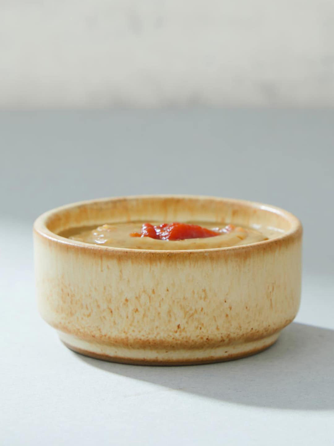 Fabindia Nurvi Yellow Ceramic Chutney Bowl