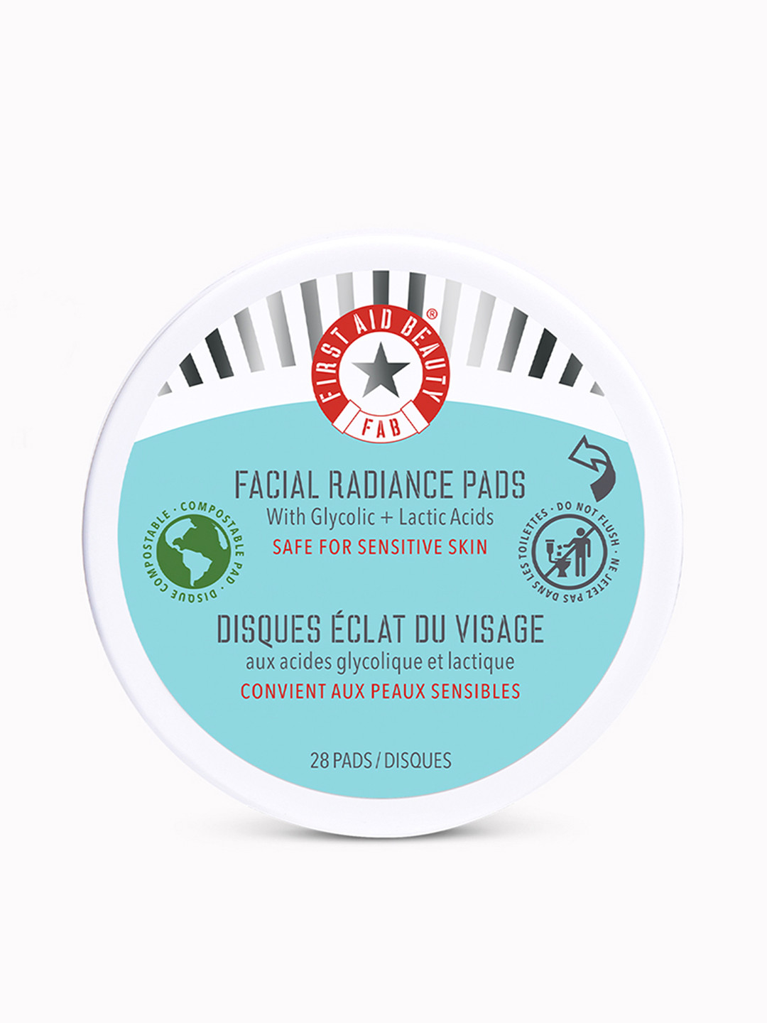 First Aid Beauty Facial Radiance Pads with Glycolic Acid & Lactic Acid - 28 Pads