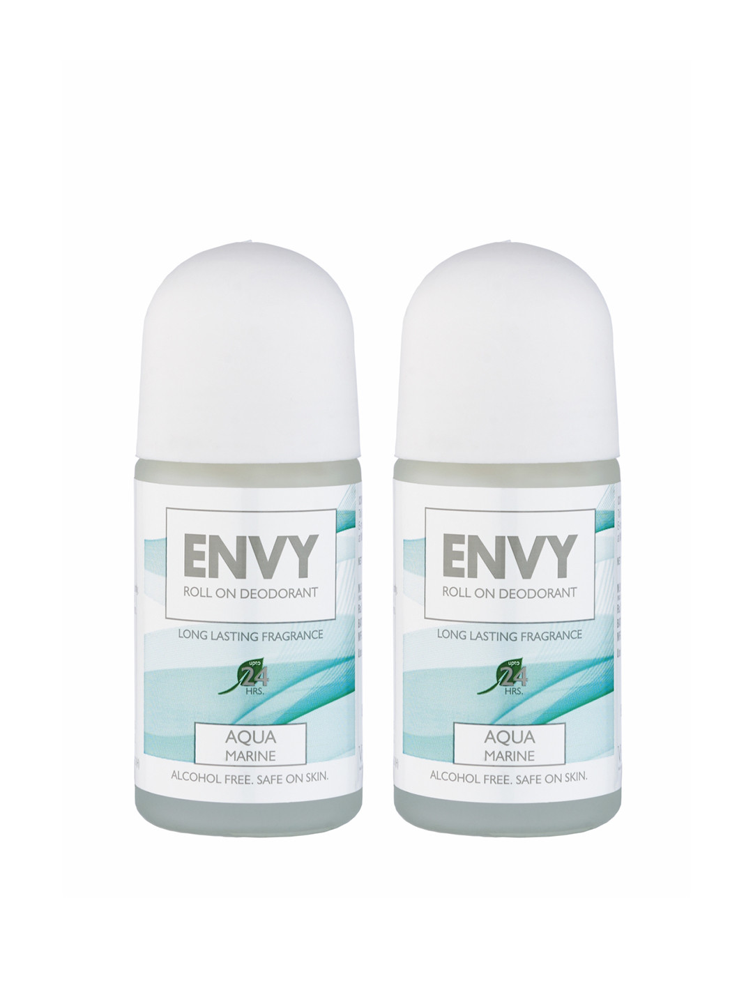 Envy Set Of 2 Aqua Marine Long Lasting Alcohol Free Roll-On Deodorant - 50ml Each