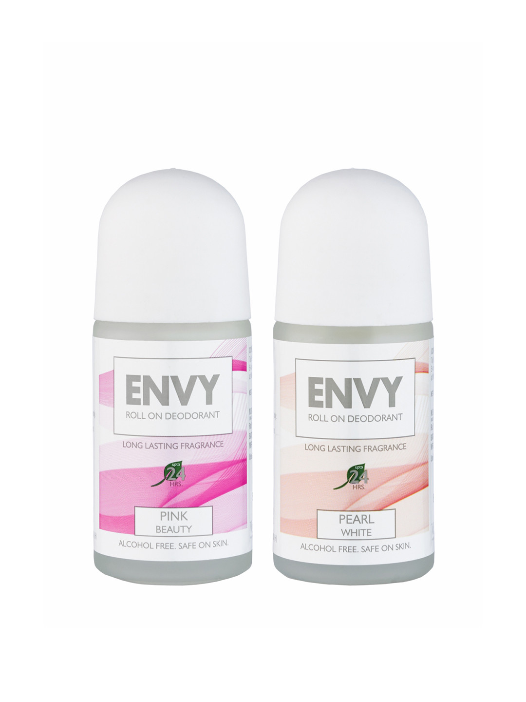 Envy Pink Beauty & Pearl White Long Lasting Roll-on Deodorant Combo - 50ml Each