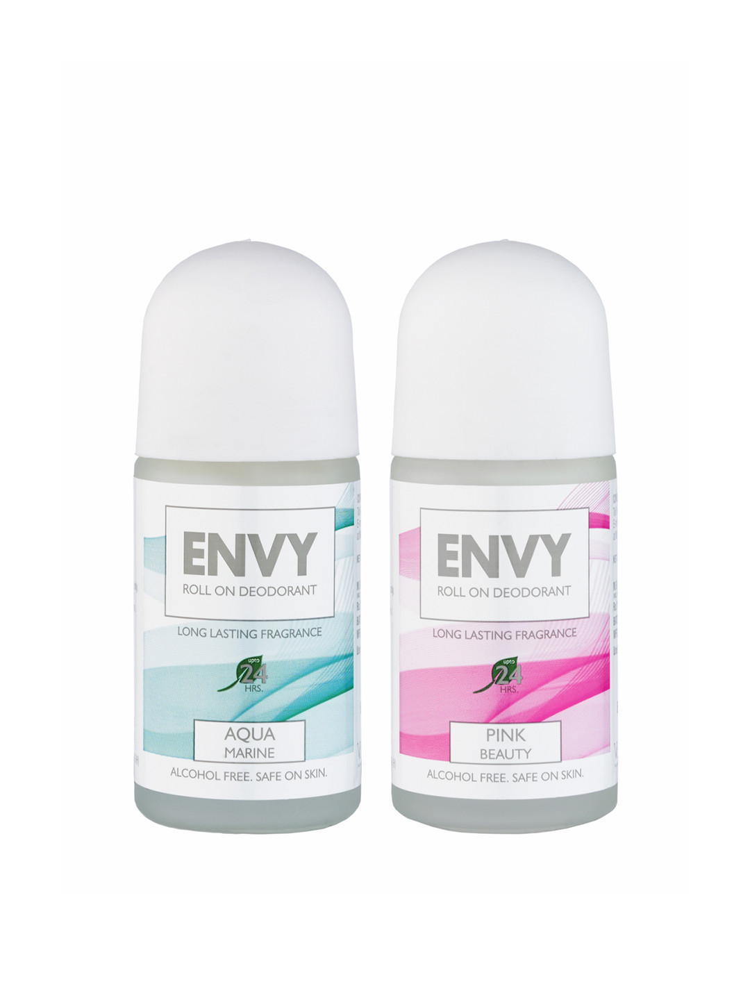 Envy Aqua Marine & Pink Beauty Long Lasting Roll-on Deodorant Combo - 50ml Each