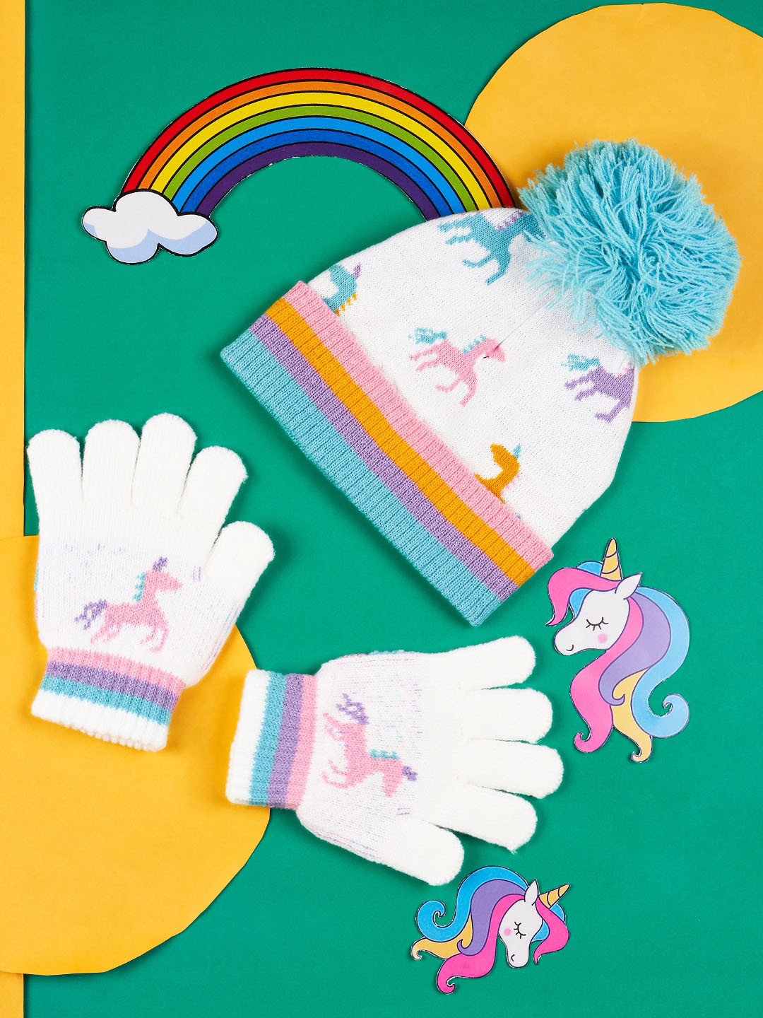 Pantaloons Junior Girls Patterned Hand Gloves