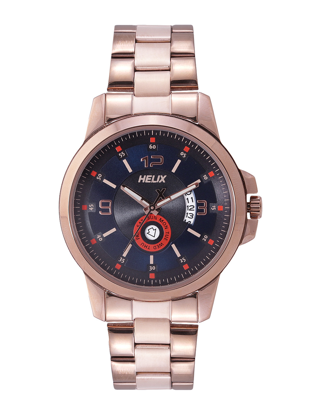 Helix By Timex Blue Round Dial Analog Men's Watch - TW023HG19