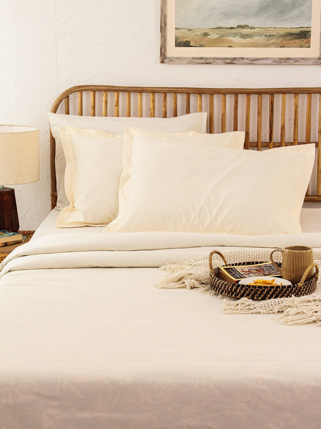 House This Off White 600 TC Pure Cotton Double Duvet Cover
