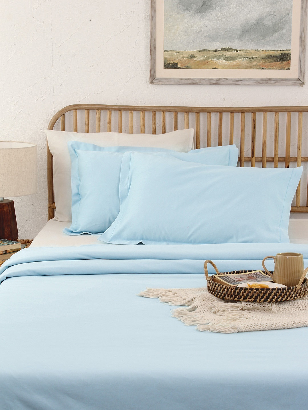 House This Blue 600 TC Pure Cotton Double Duvet Cover
