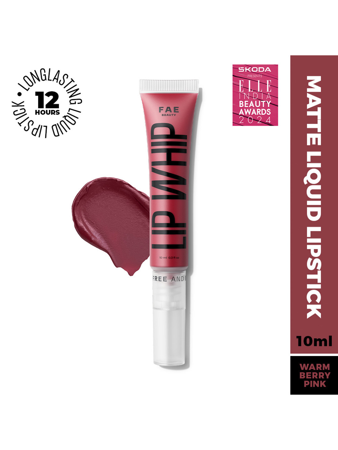 FAE BEAUTY Lip Whip Long Lasting 12Hr Non Drying Matte Soft Mousse Lipstick 10g - Cherry