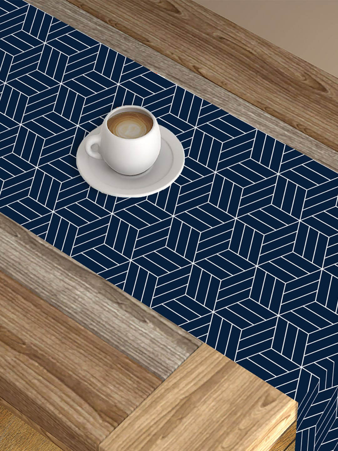 AEROHAVEN Blue Digital Printed 4 Seater Table Runner