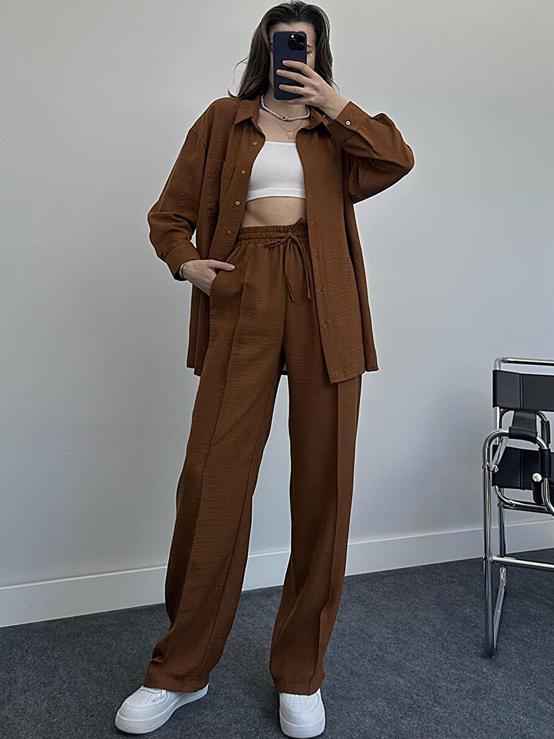 LULU & SKY Long Sleeve Shirt With Trousers