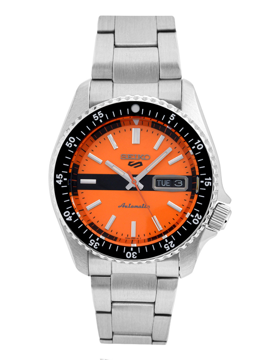SEIKO Men Stainless Steel Bracelet Style Analogue Automatic Motion Powered Watch SRPK11K1
