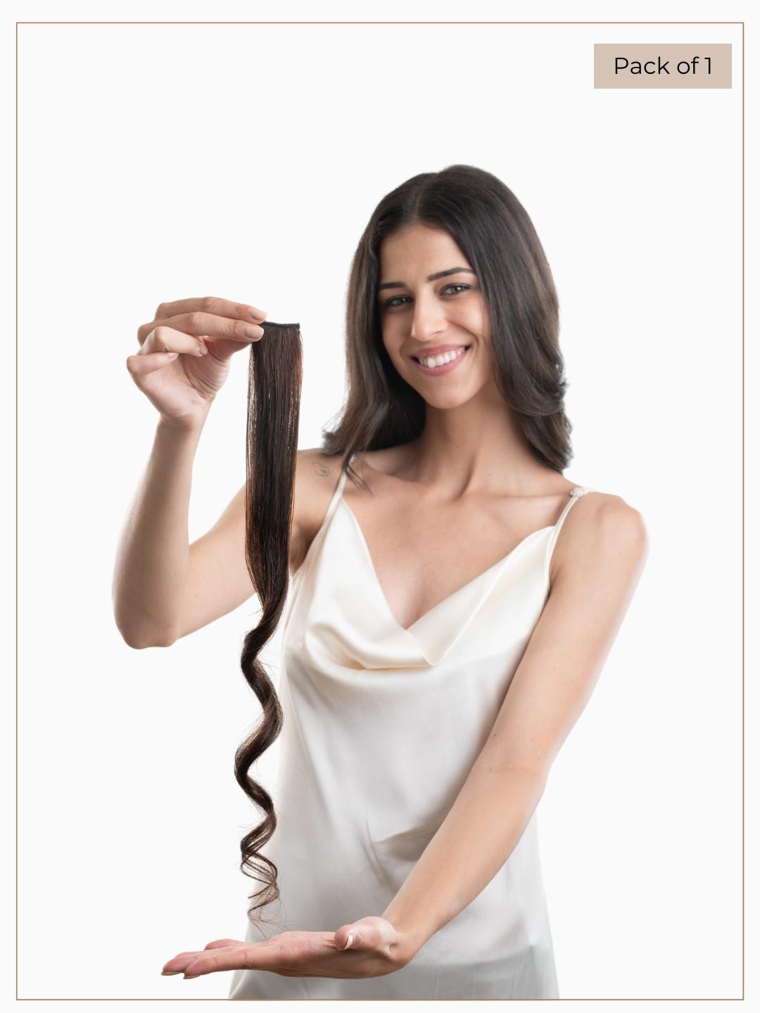 HAIR ORIGINALS Clip-On Hair Streak - Natural Brown