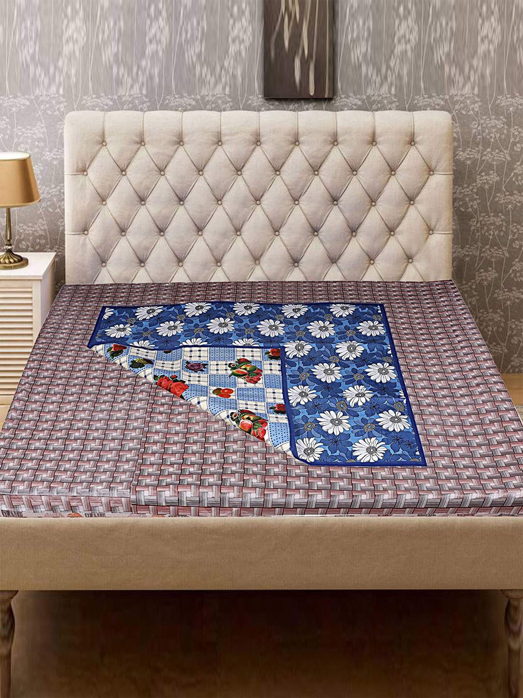 Kuber Industries Printed Reversible Bed Food Mat