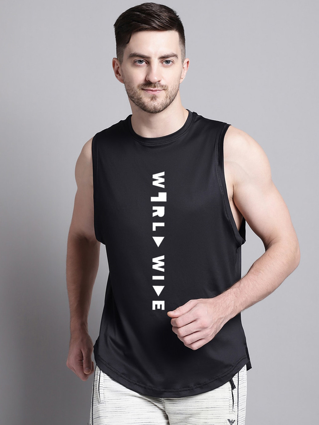 Friskers Sleeveless Apple Cut Gym VestsMD467-1884-01-S