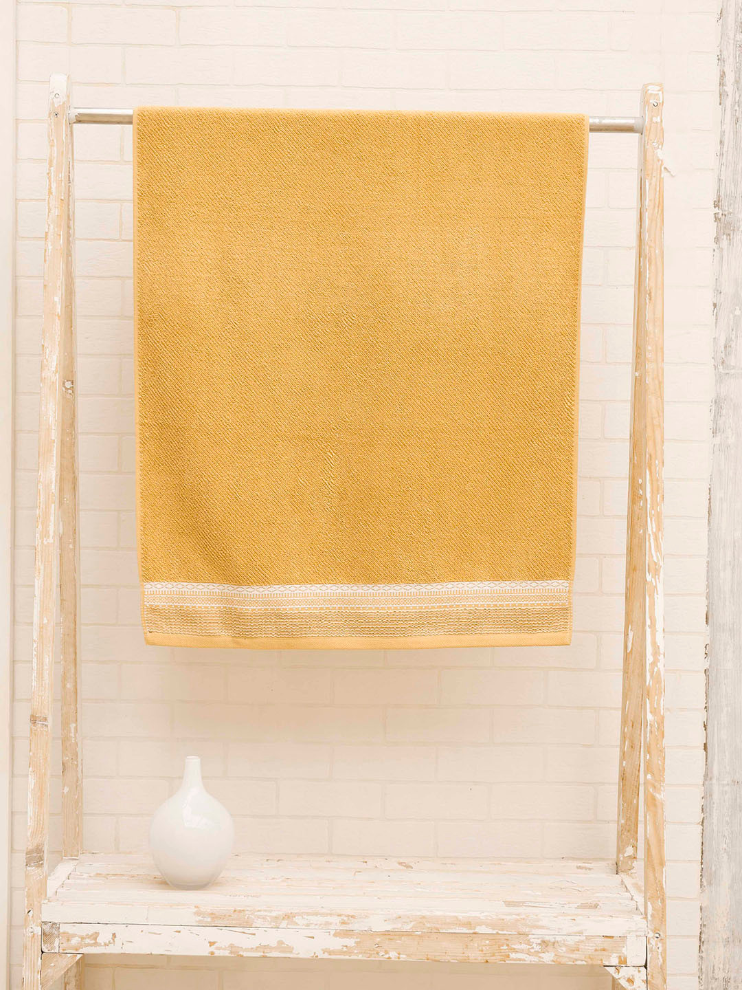 Ariana Yellow SuperSoft High-Absorbent 540 GSM Quick-Dry Cotton Bath Tow