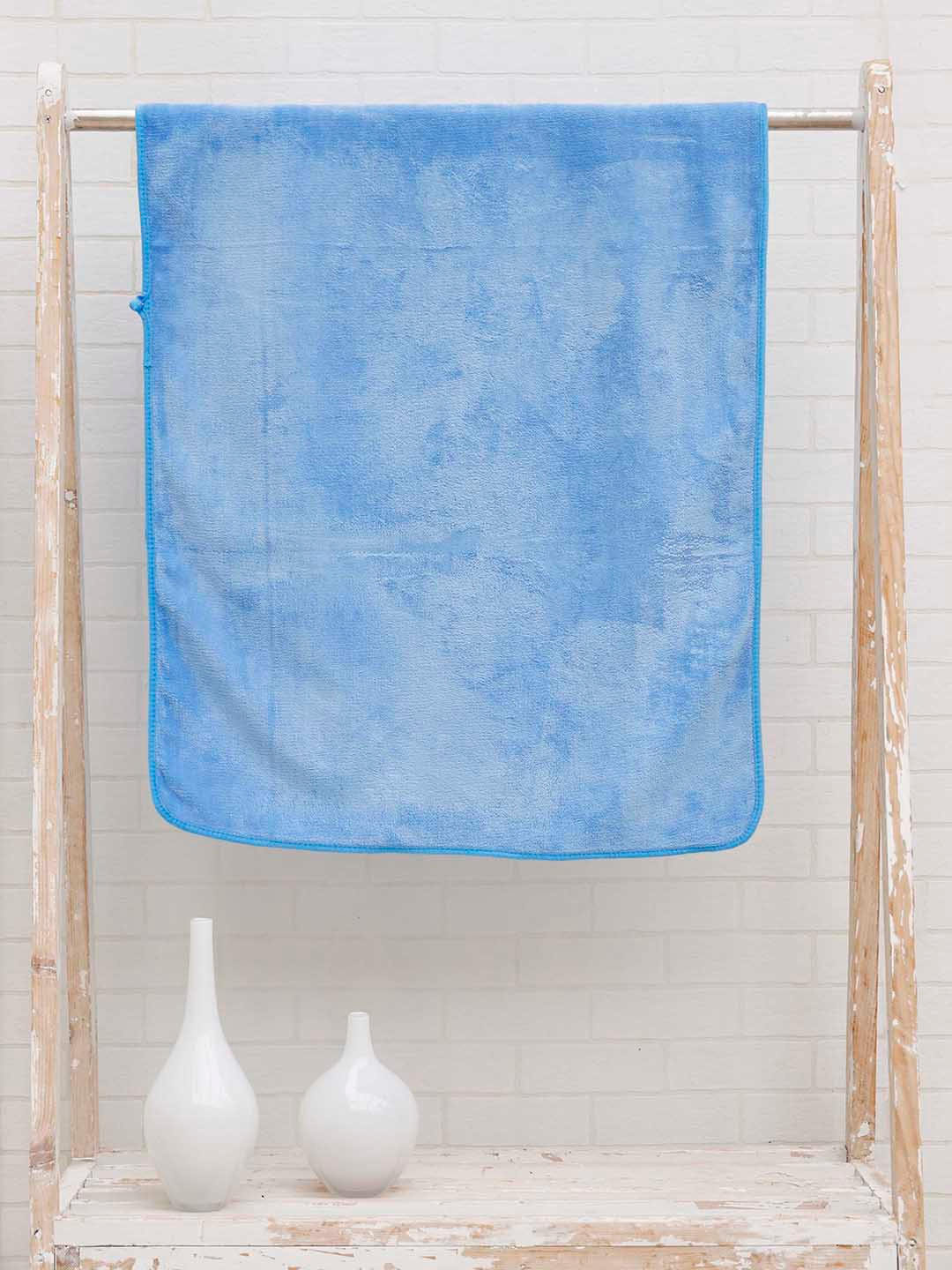 Ariana Blue Superior High-Absorbent 400 GSM Micro Fleece Bath Towel
