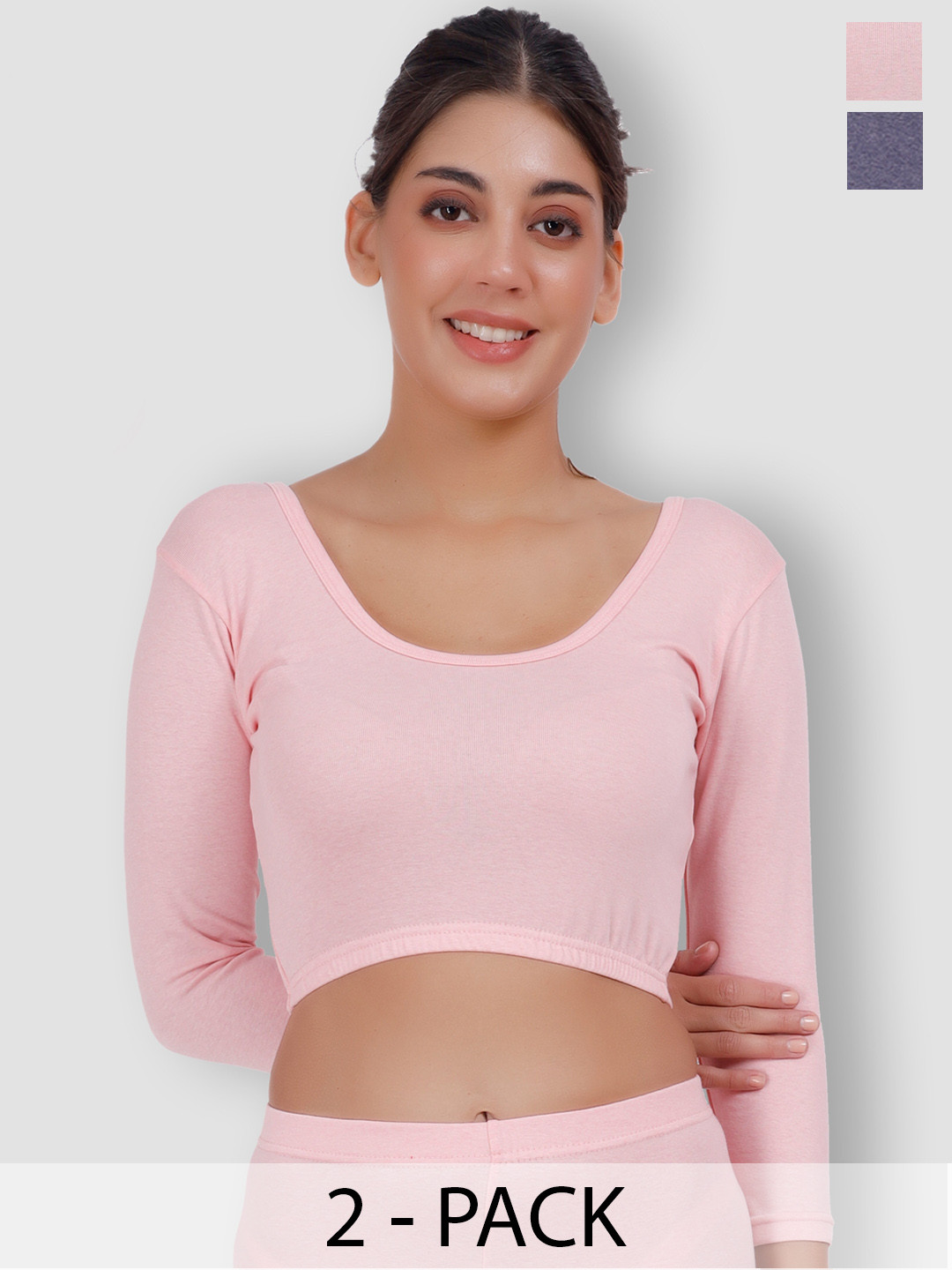 SELFCARE Pack Of 2 Thermal Crop Tops