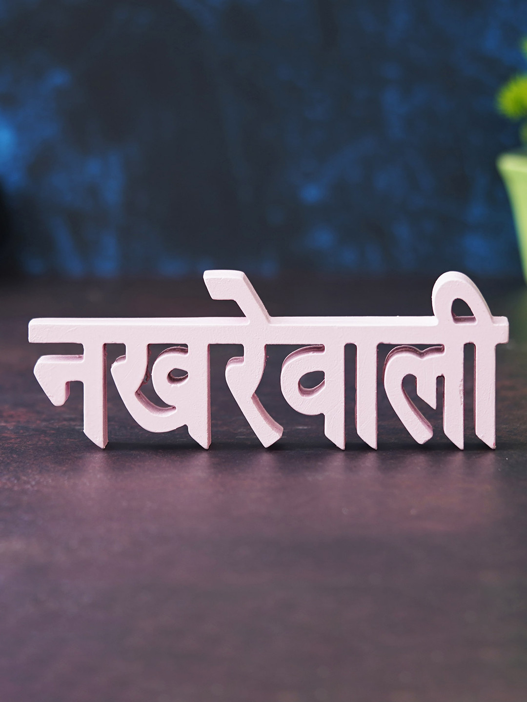 eCraftIndia Nakhrewali Pink Wood Natural Living Room Lights Small Showpiece - 3.1 Inches