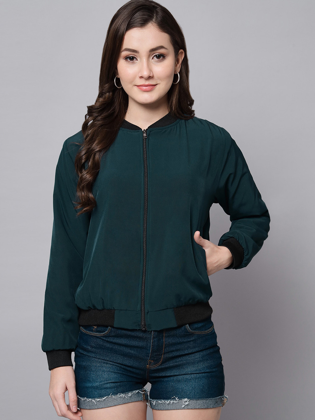 Funday Fashion Stabd Collar Bomber Jacket