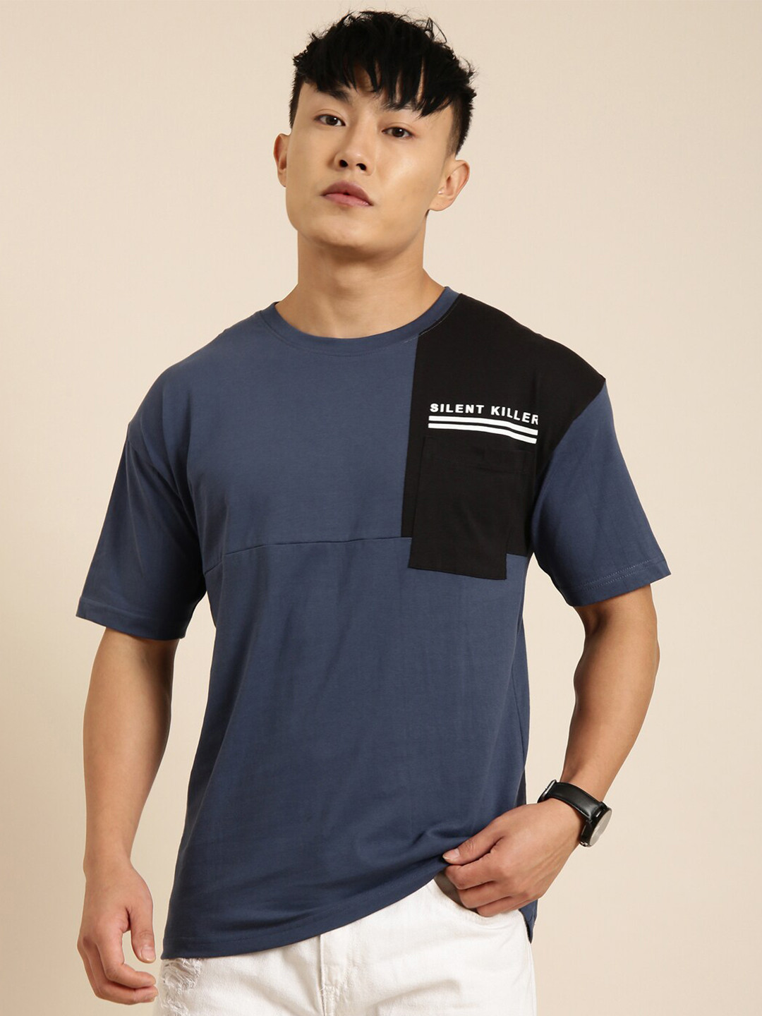 Joven Drop Shoulder Sleeves Pure Cotton T-Shirt