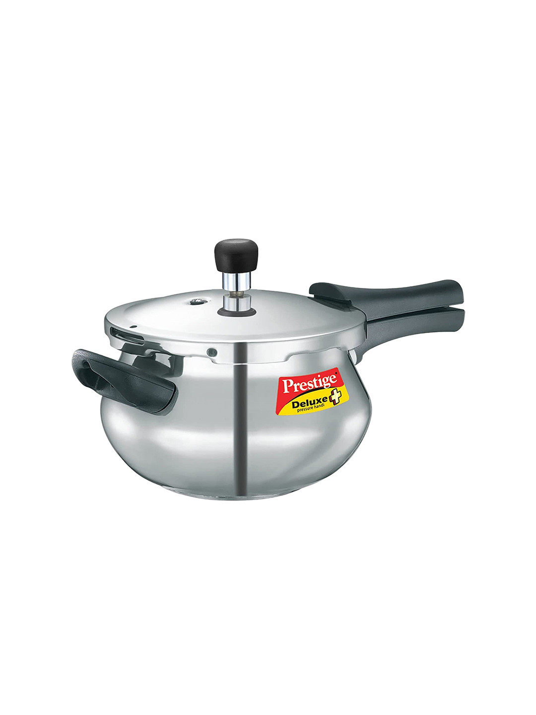 Prestige Deluxe Plus Silver Aluminium Induction Base Outer Lid Pressure Cooker-3 L