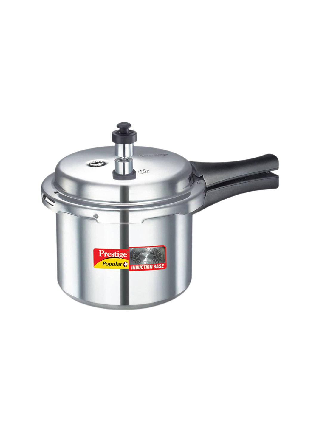 Prestige Popular Plus Silver Aluminium Induction Base Outer Lid Pressure Cooker-3 L