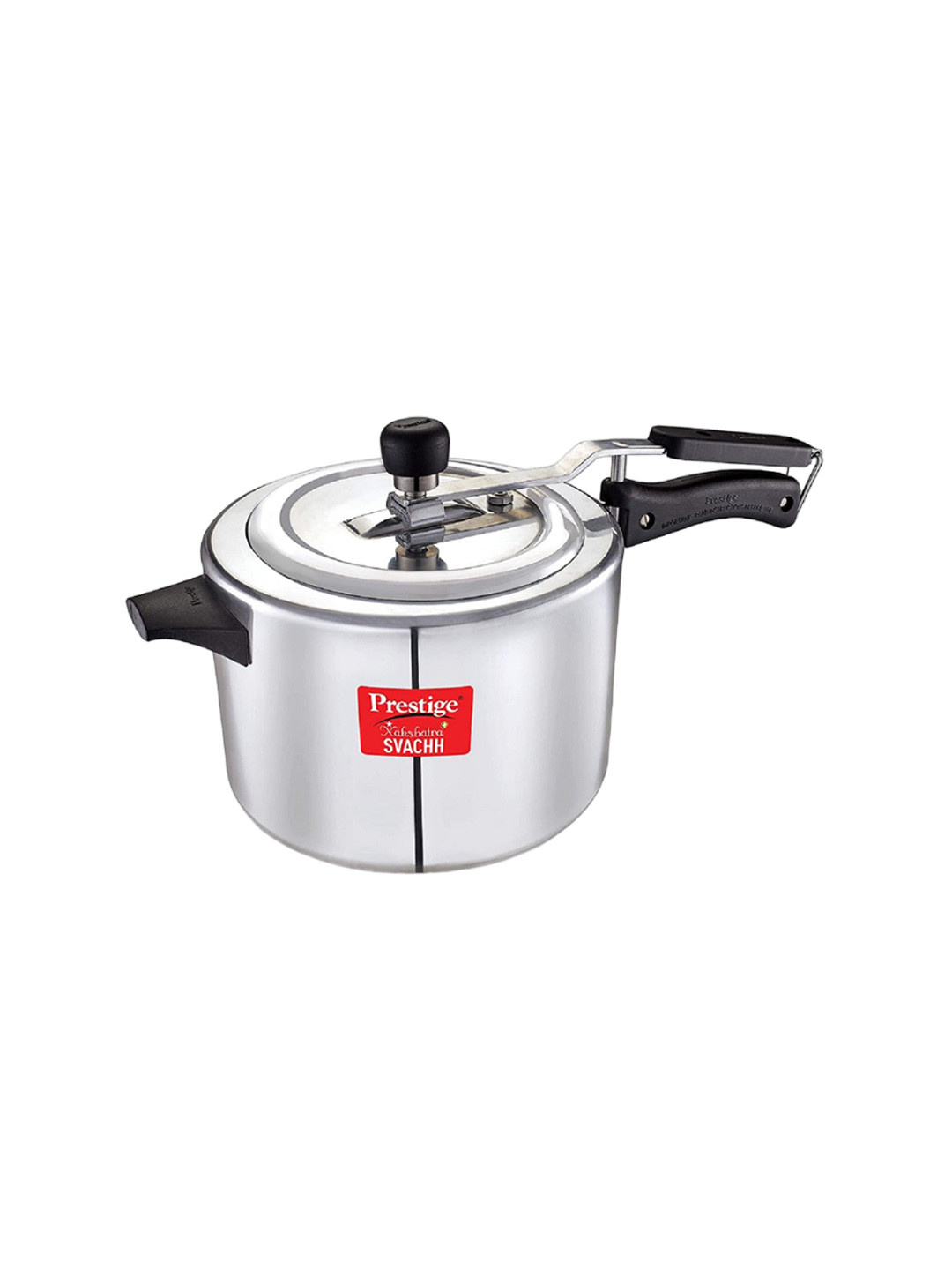 Prestige Nakshatra Plus Svachh Silver Aluminium Spillage Control Induction Inner Lid Pressure Cooker-5 L