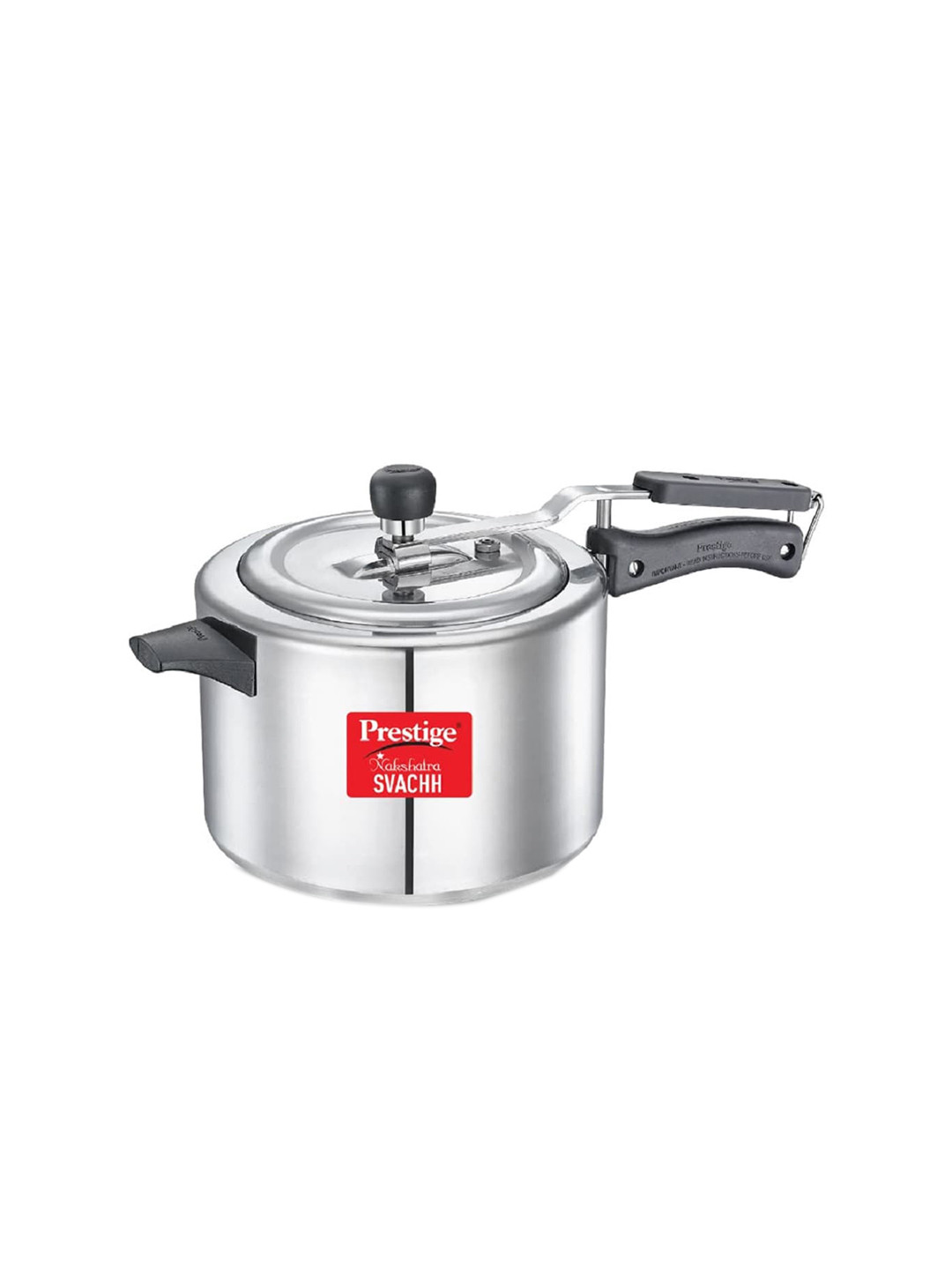 Prestige Nakshatra Plus Svachh Silver Aluminium Spillage Control Induction Inner Lid Pressure Cooker-6.5 L