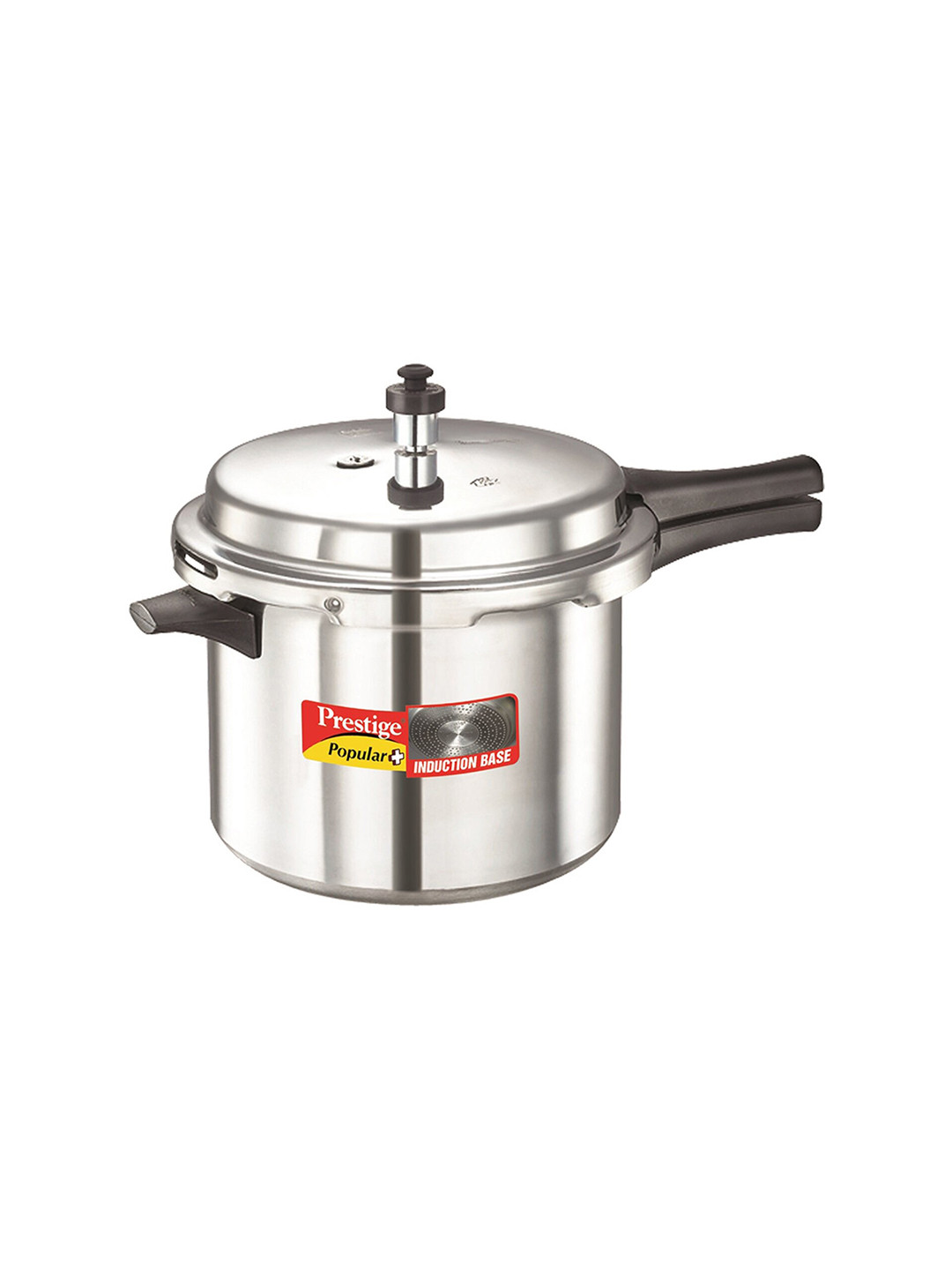 Prestige Popular Plus Silver Aluminium Induction Base Outer Lid Pressure Cooker-6.5 L