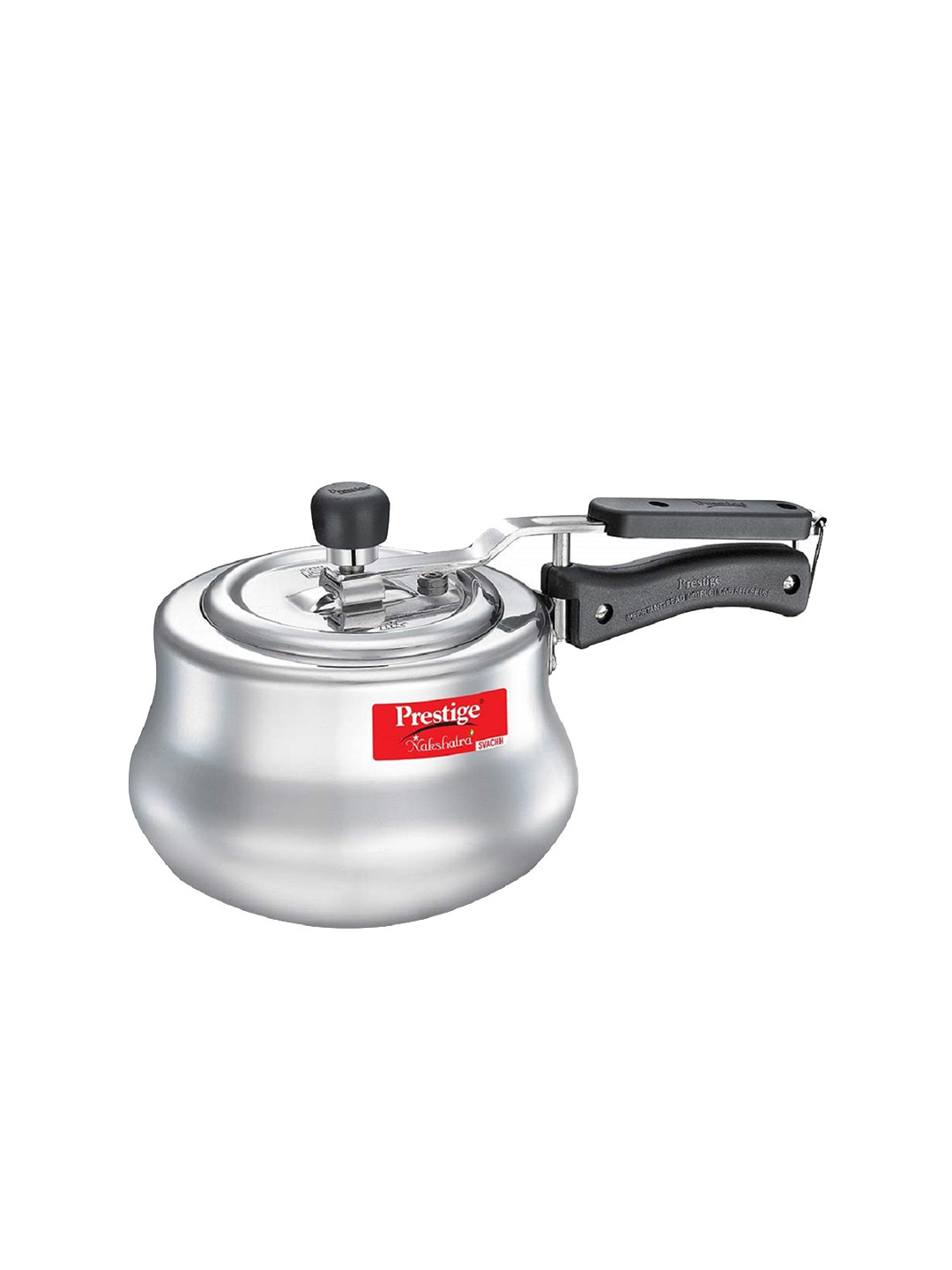 Prestige Nakshatra Plus Svachh Silver Aluminium Spillage Control Induction Inner Lid Pressure Cooker-3 L
