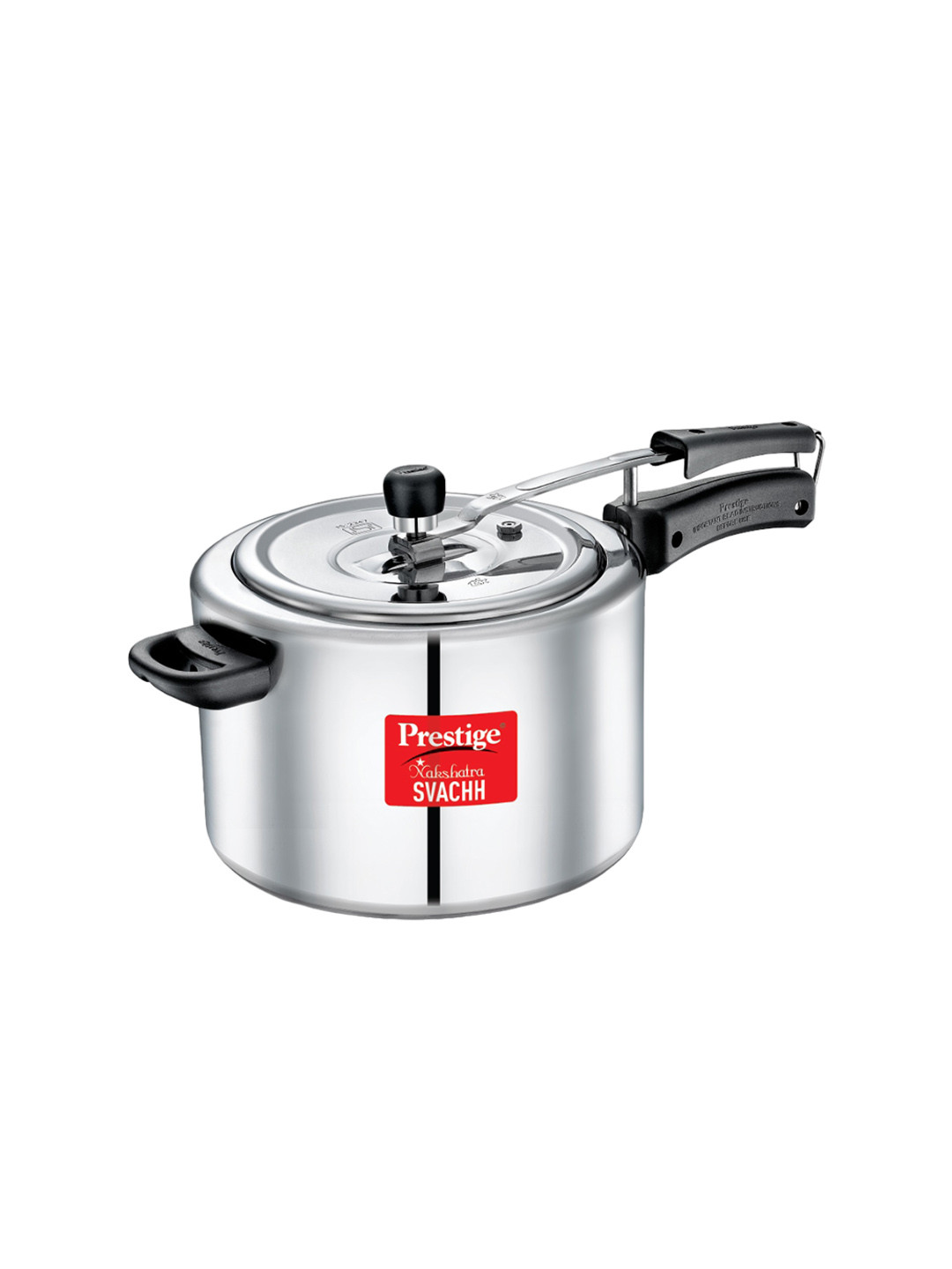 Prestige Nakshatra Svachh Silver Aluminium Spillage Control Induction Inner Lid Pressure Cooker-8 L