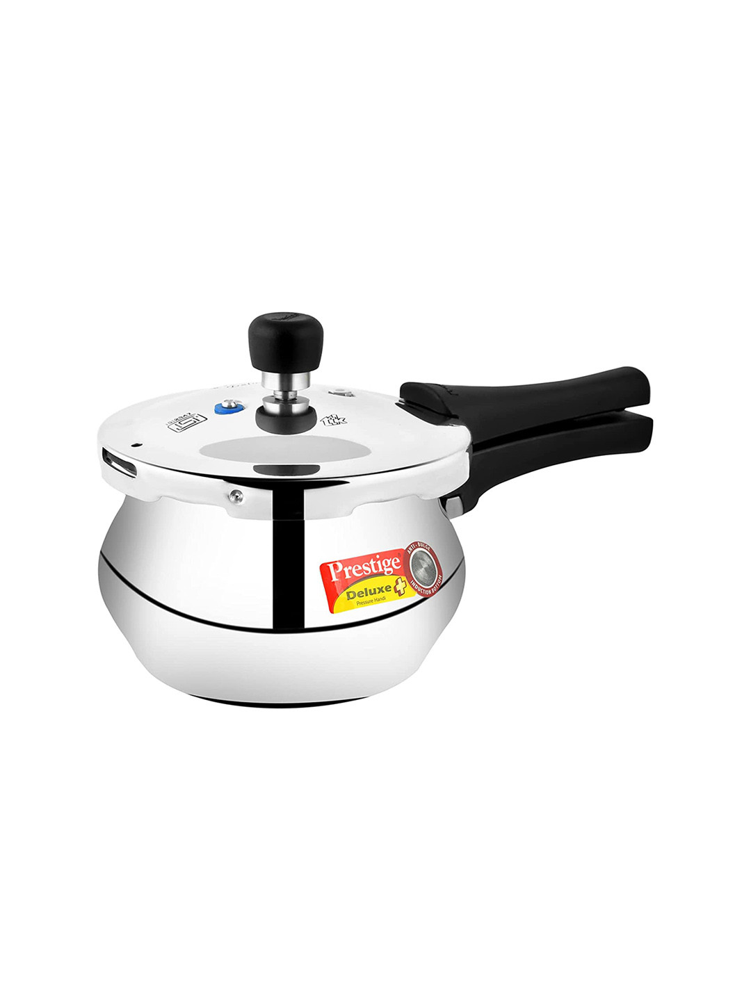 Prestige Deluxe Plus Silver Aluminium Induction Base Outer Lid Pressure Cooker-2 L