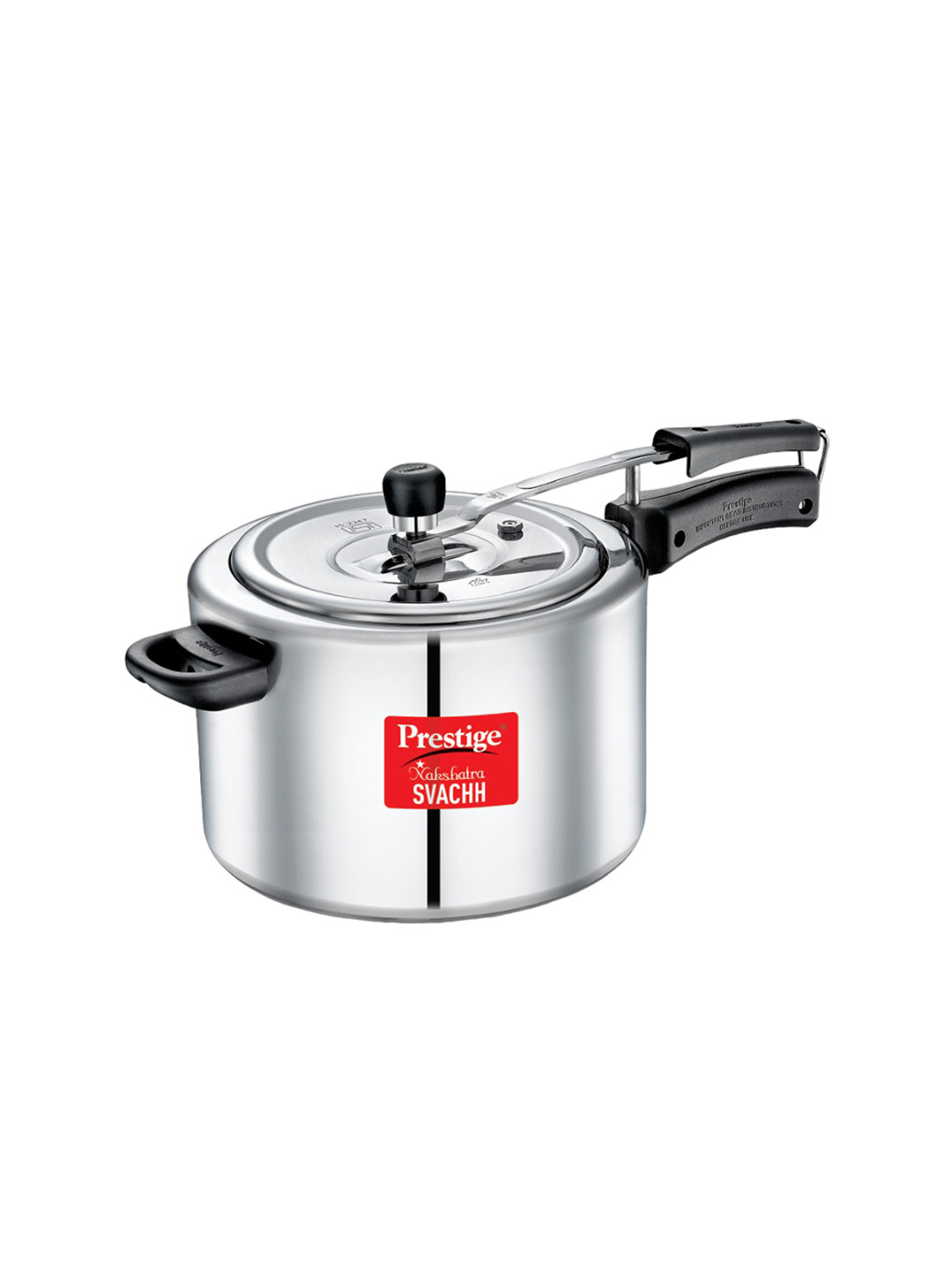 Prestige Nakshatra Svachh Silver Aluminium Spillage Control Induction Inner Lid Pressure Cooker-10 L