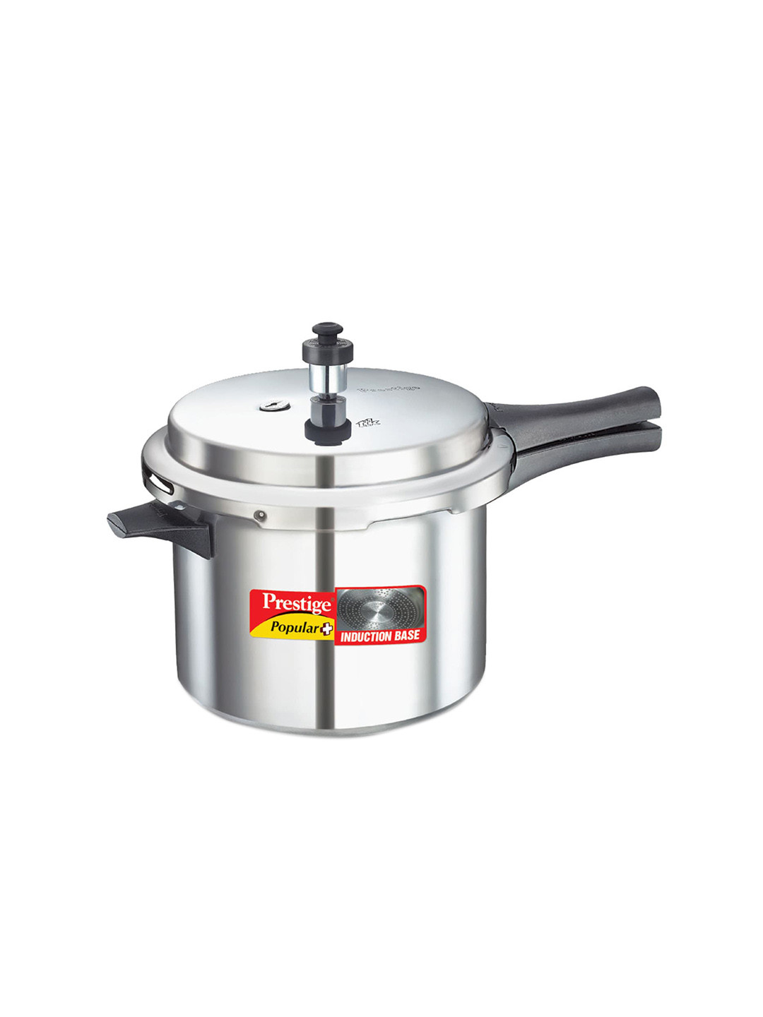 Prestige Popular Plus Silver Aluminium Induction Base Outer Lid Pressure Cooker-5.5 L