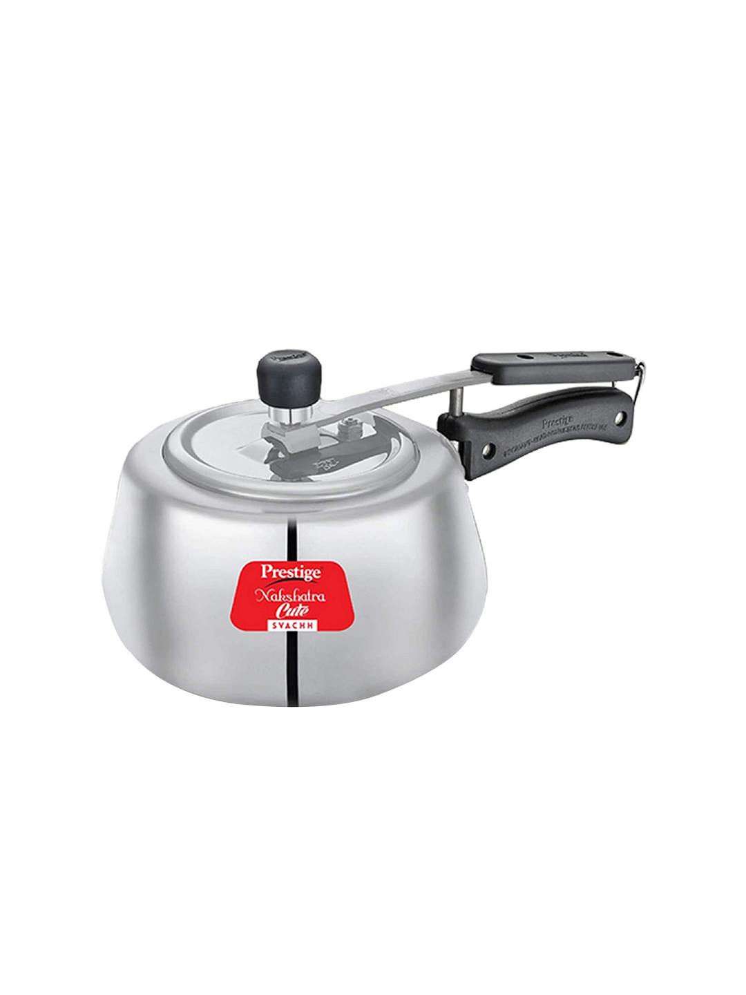 Prestige Nakshatra Cute Silver Aluminium Spillage Control Induction Inner Lid Pressure Cooker-2 L