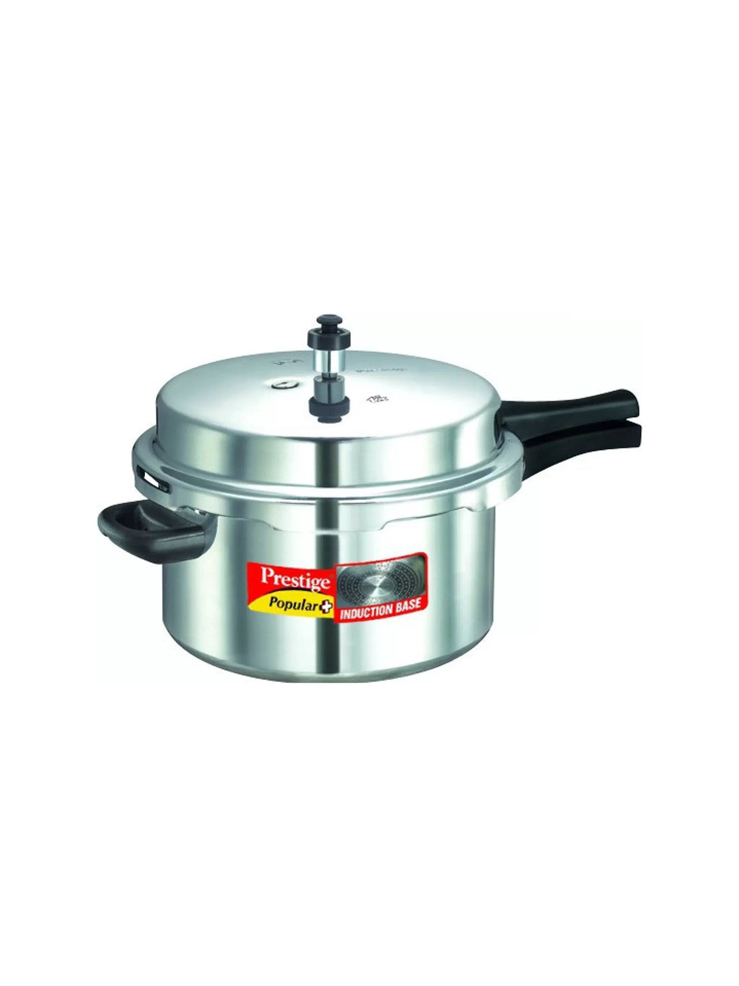 Prestige Popular Plus Silver Aluminium Induction Base Outer Lid Pressure Cooker-7.5 L