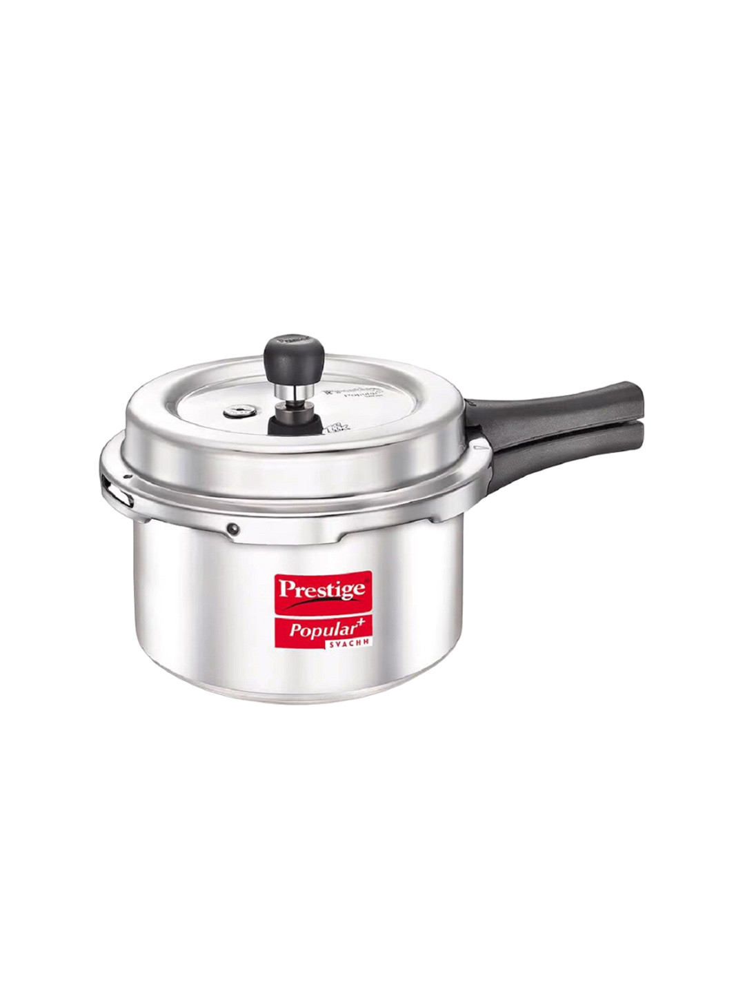 Prestige Popular Plus Svachh Silver Aluminium Spillage Control Induction Outer Lid Pressure Cooker-3 L