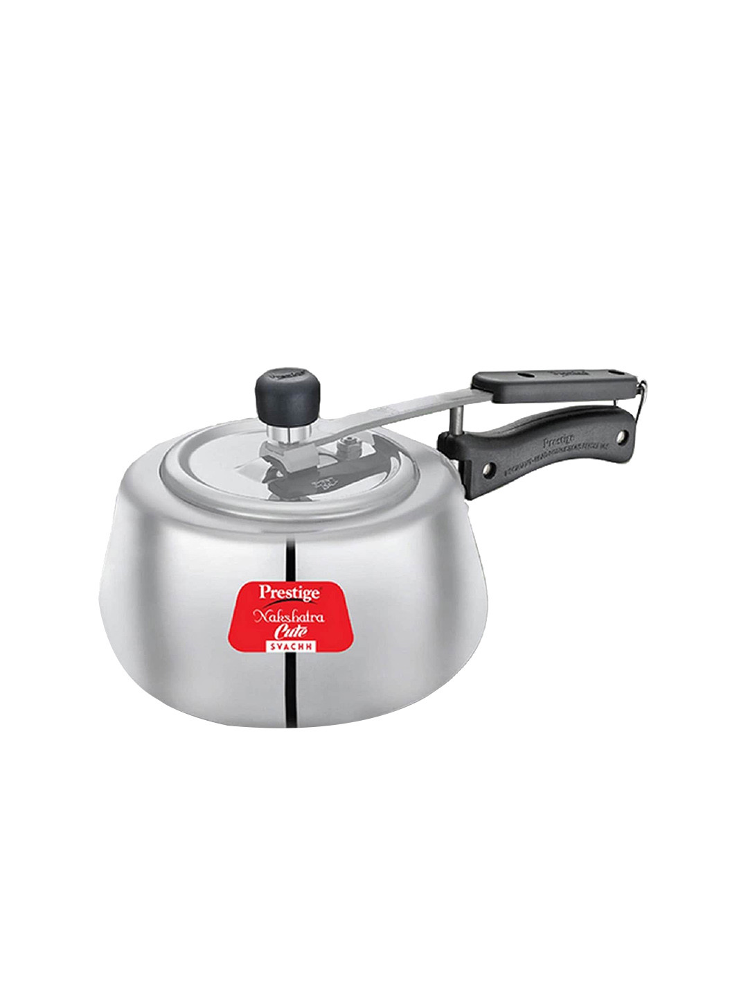 Prestige Nakshatra Cute Silver Aluminium Spillage Control Induction Inner Lid Pressure Cooker-3 L