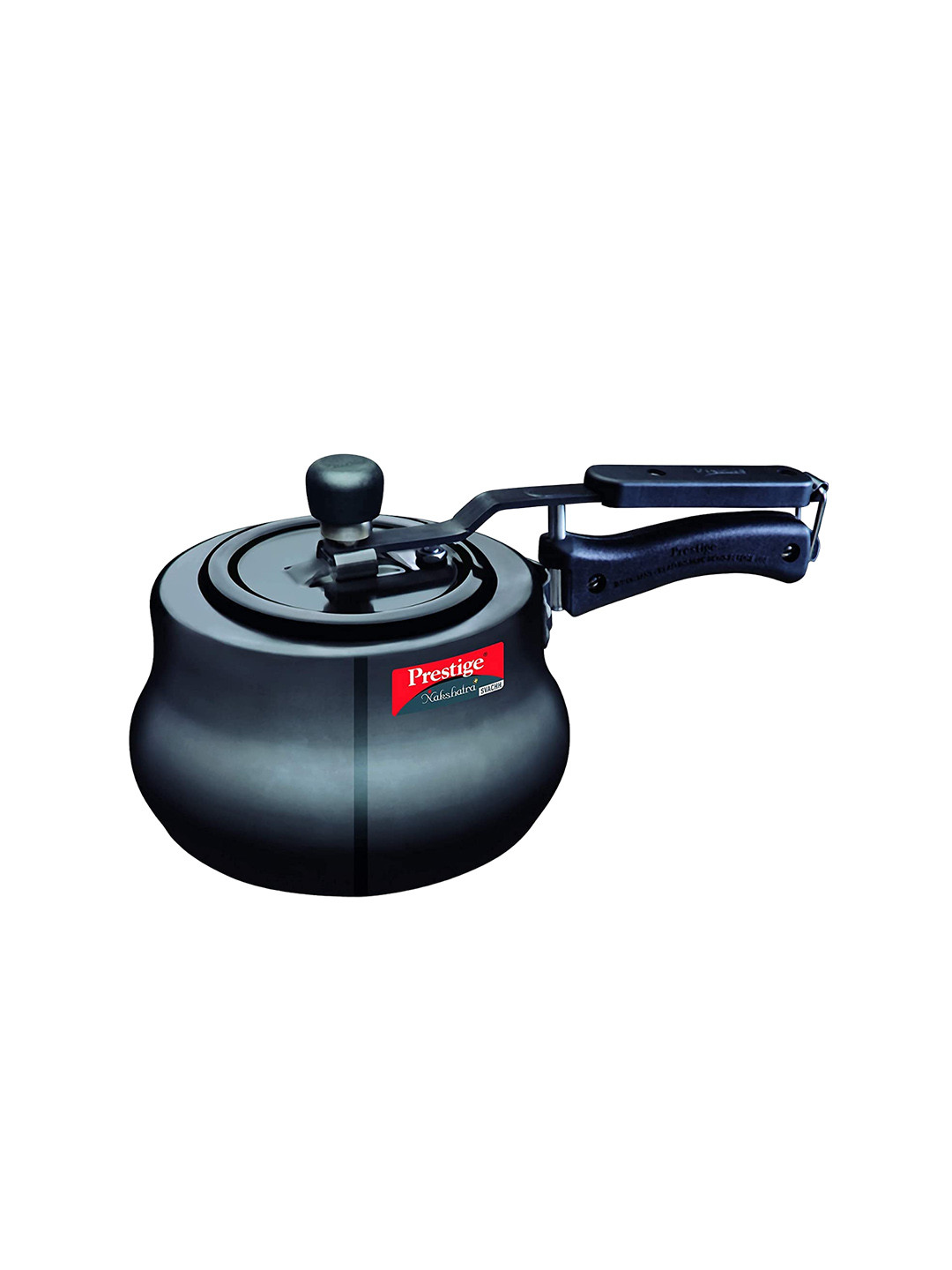 Prestige Nakshatra Plus Svachh Black Aluminium Spillage Control Induction Inner Lid Hard Anodized Pressure Cooker-6.5 L
