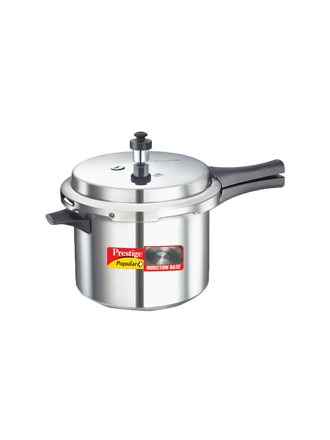 Prestige Popular Plus Silver Aluminium Induction Base Outer Lid Pressure Cooker-5 L