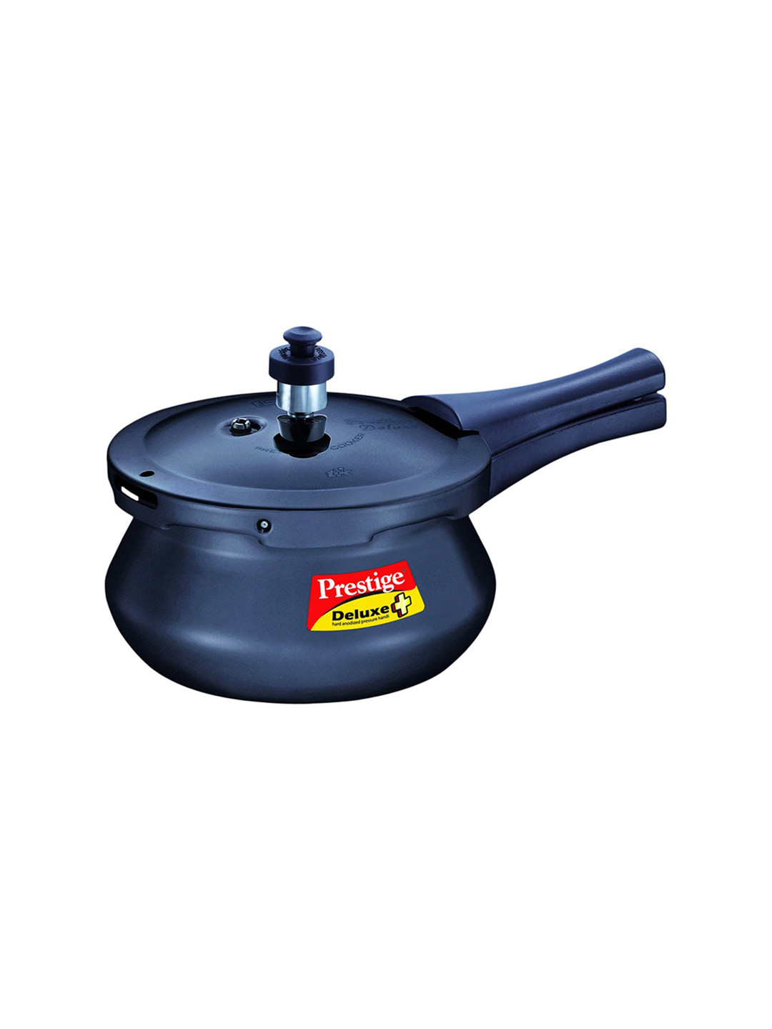 Prestige Deluxe Black Melamine Induction Base Outer Lid Hard Anodized Pressure Cooker-2 L