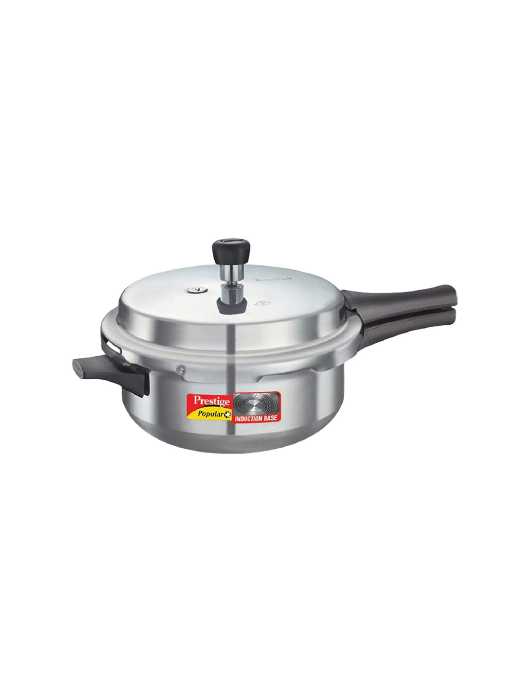 Prestige Popular Plus Silver Aluminium Induction Base Outer Lid Pressure Cooker-4 L