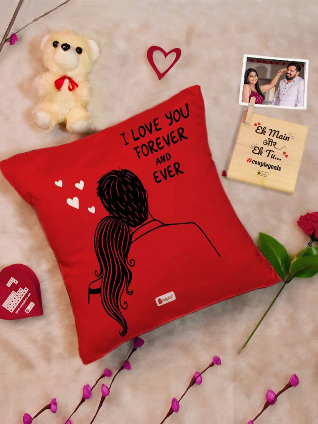 Indigifts 6 Pcs Red Valentine Couple Gift Set