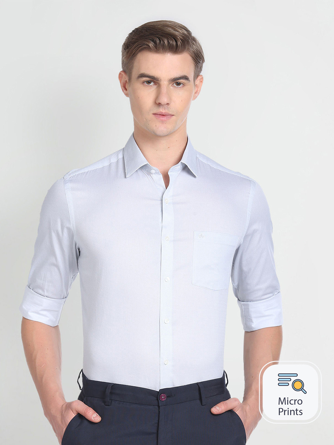 Arrow Micro Ditsy Slim Fit Opaque Formal Shirt