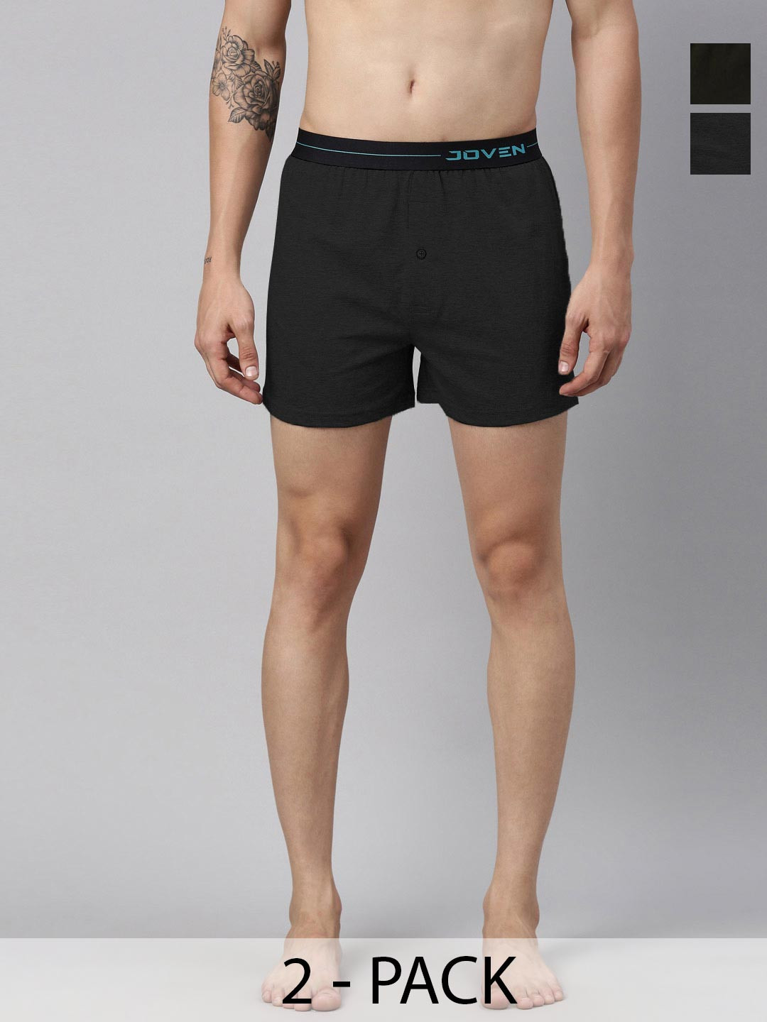 Joven Pack Of 2 Pure Cotton Boxers JB2KS-GRAM
