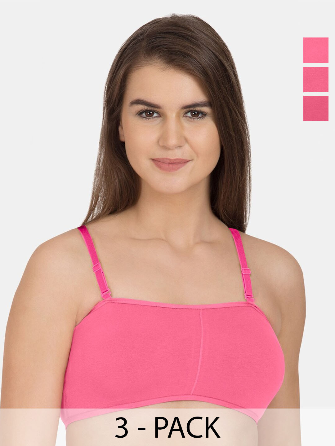 Tweens Pack Of 3 Full Coverage All Day Comfort Low Support Workout Bra