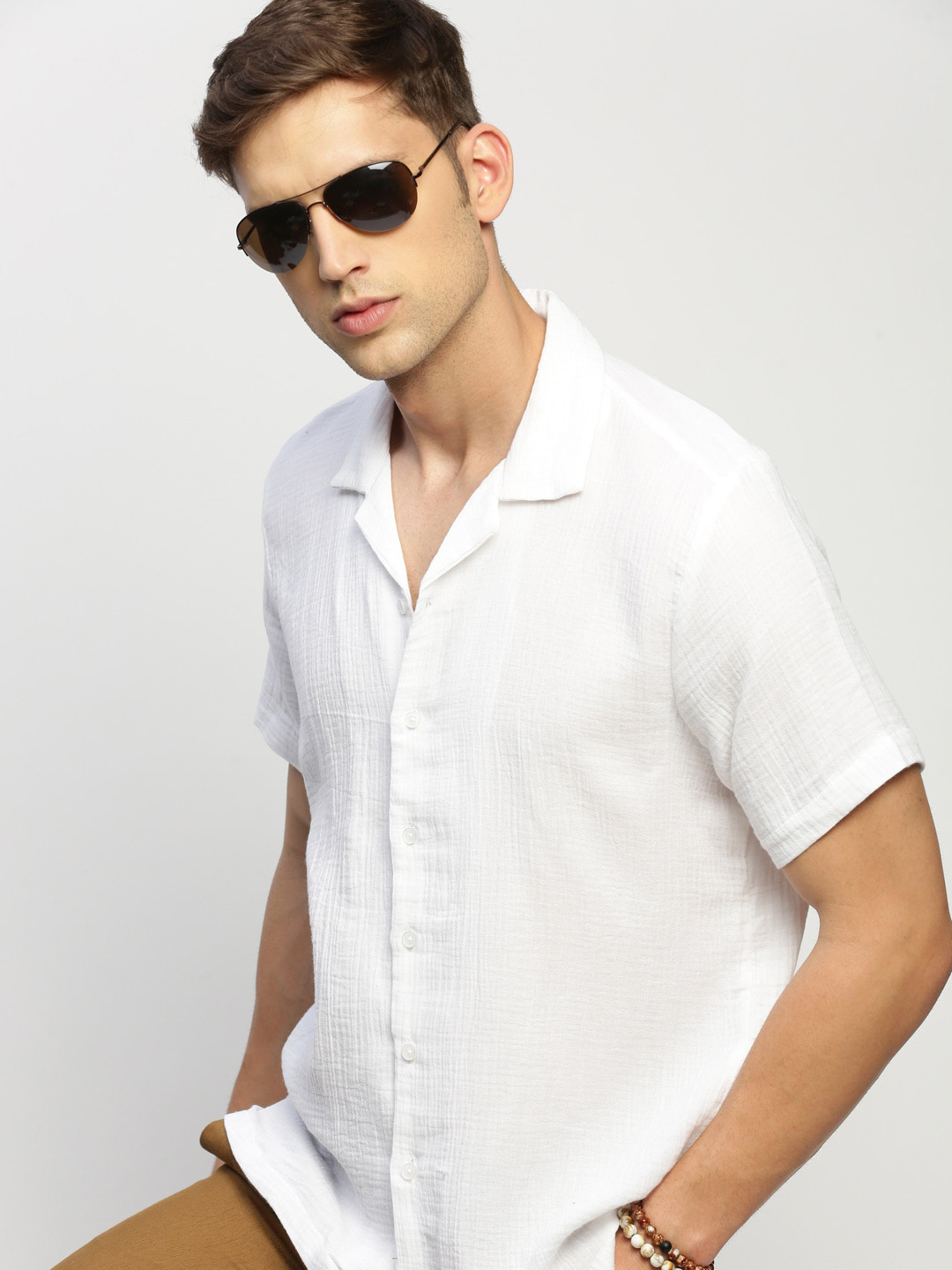 SHOWOFFFF Comfort Relaxed Fit Cotton Casual Shirt