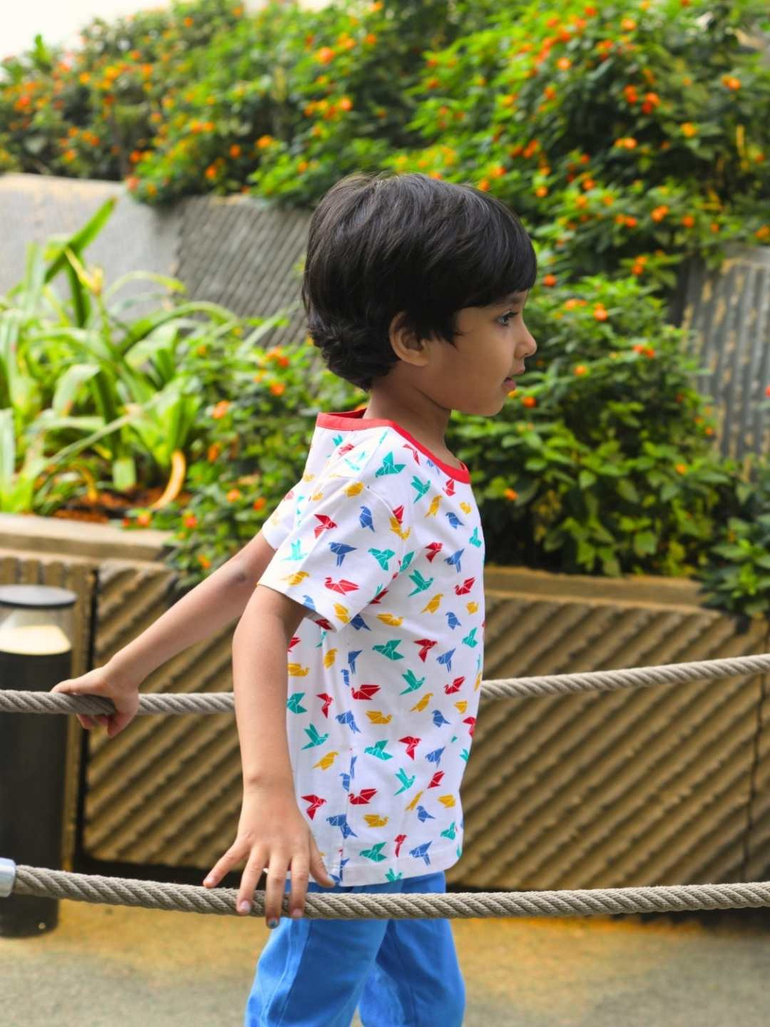 Ola! Otter Kids Conversational Printed Oversize Organic Cotton T-shirt