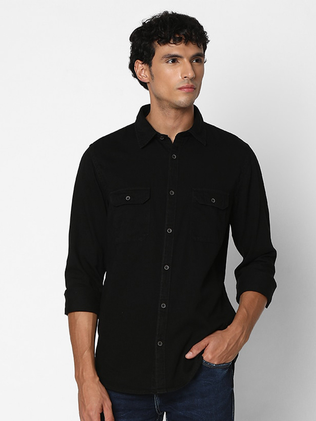 SPYKAR Classic Slim Fit Denim Cotton Casual Shirt